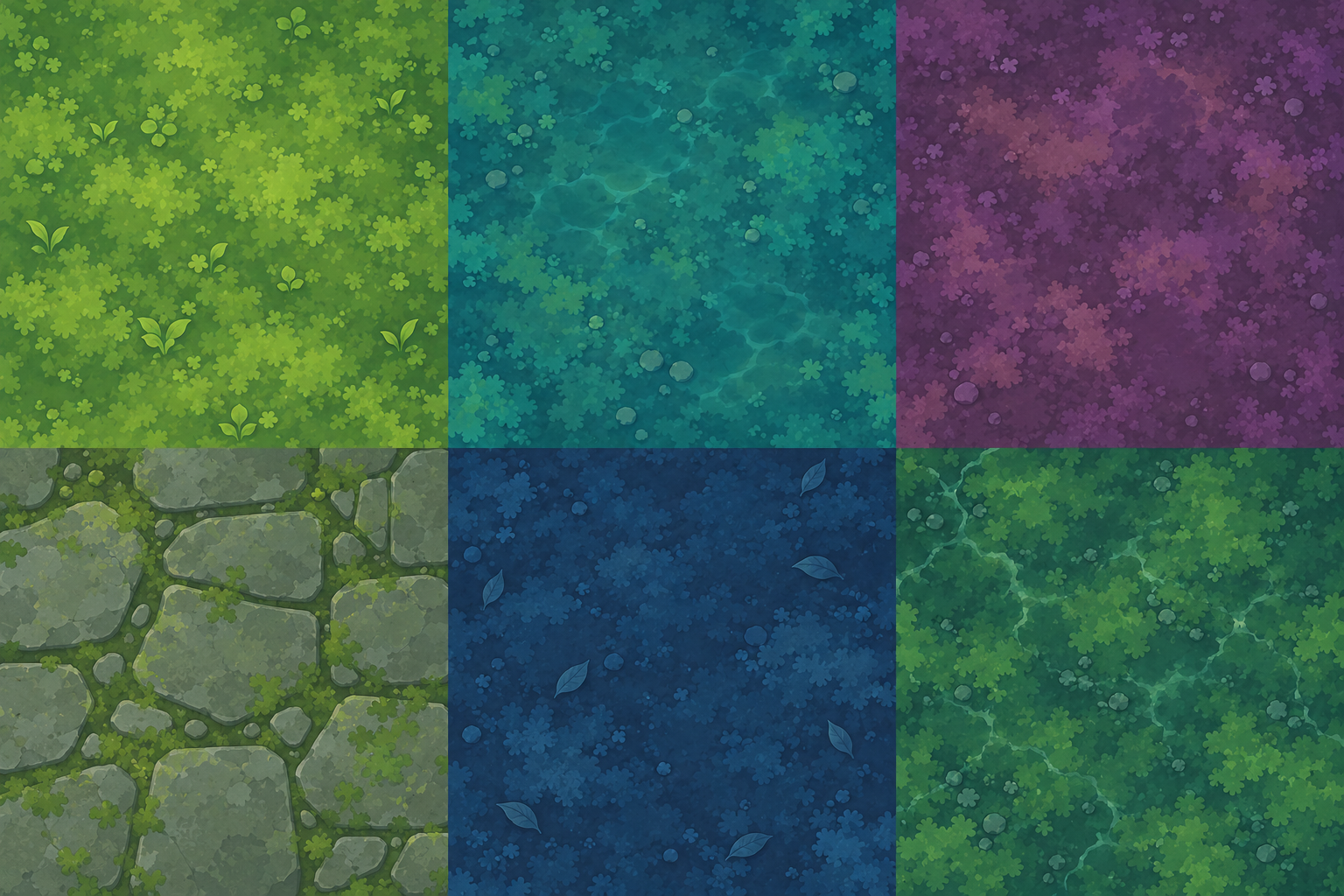 Glowfield Biome Ground Textures