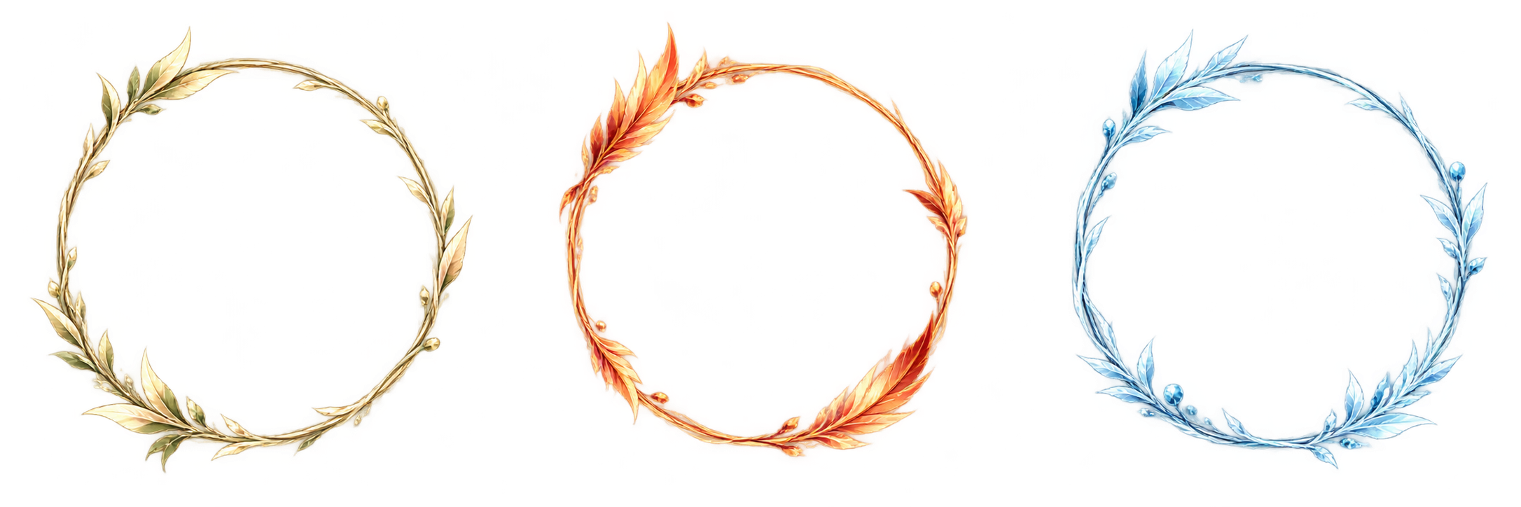 Glowfield Progress Rings and Wreaths